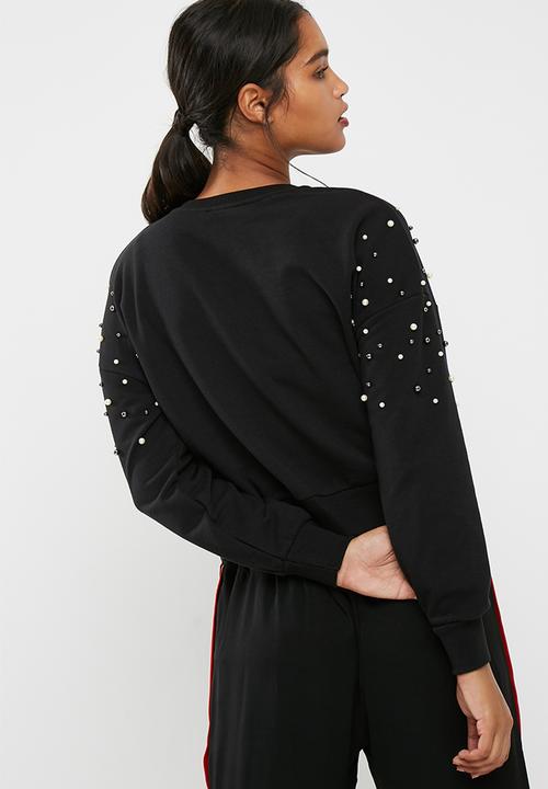 New Look - Pearl embellished shoulder sweat top