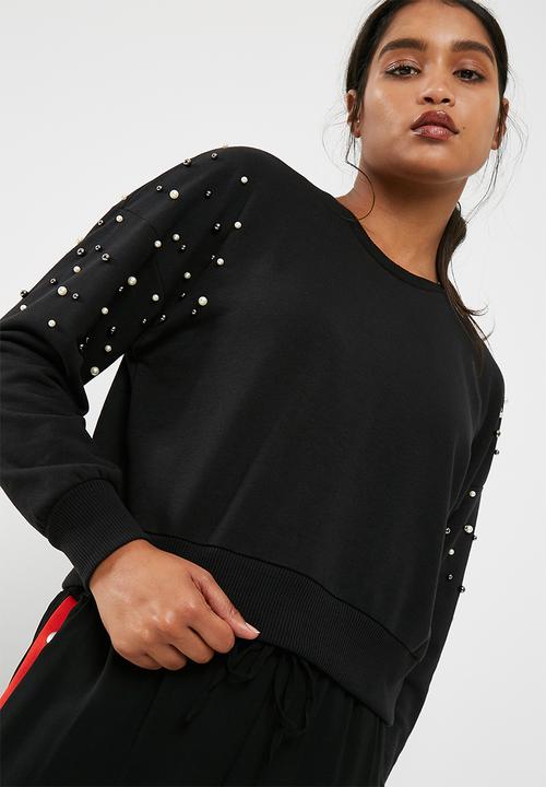 New Look - Pearl embellished shoulder sweat top