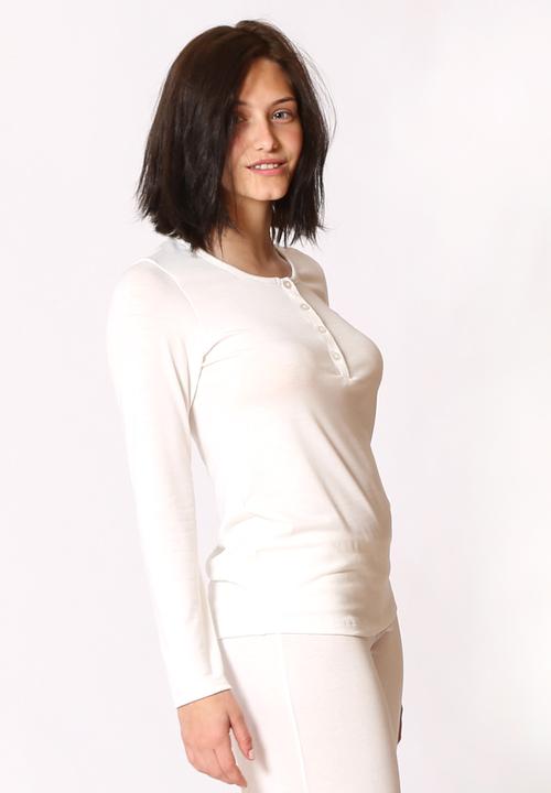 Anna-Louise Sleepwear - Long Sleeve Top – White