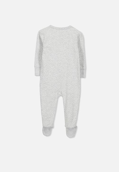 Cotton On - Baby mini zip footed romper