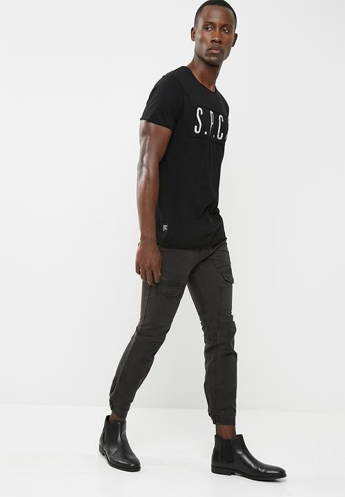 S.P.C.C - Stitched panel raw edged tee
