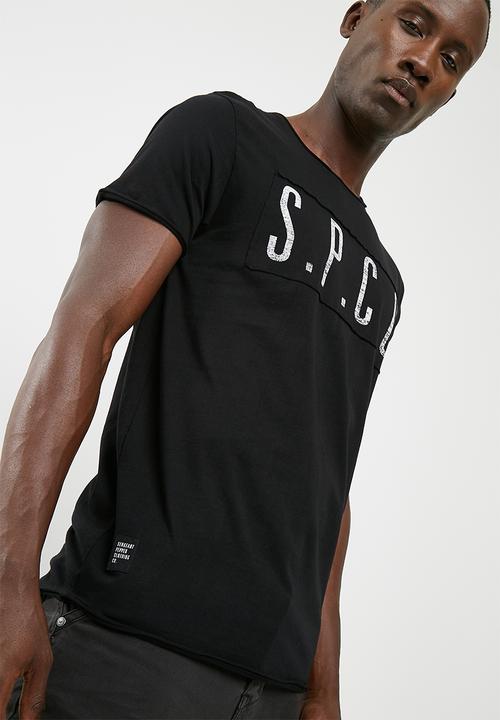 S.P.C.C - Stitched panel raw edged tee