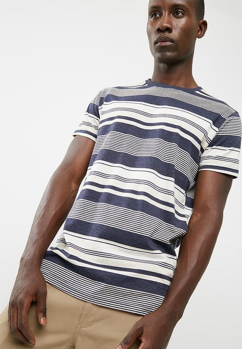 basicthread - Striped crew neck tee