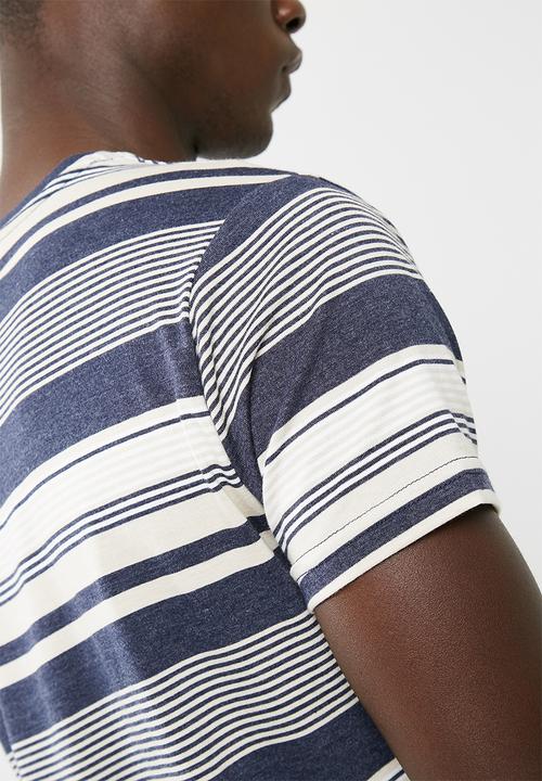basicthread - Striped crew neck tee