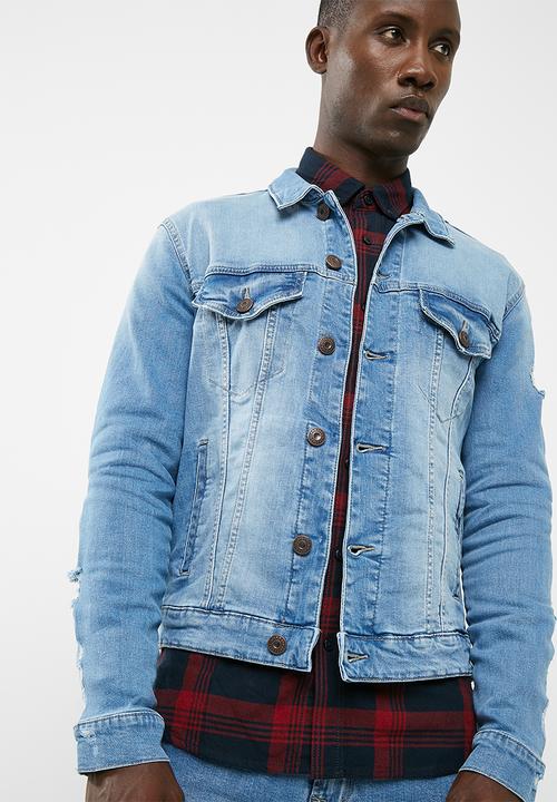 Only & Sons - Storm zip detail denim jacket