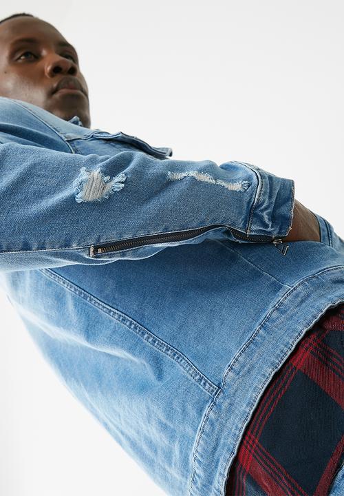 Only & Sons - Storm zip detail denim jacket