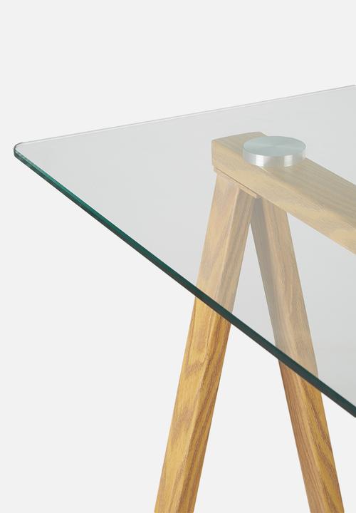 Eleven Past - Glass trestle table