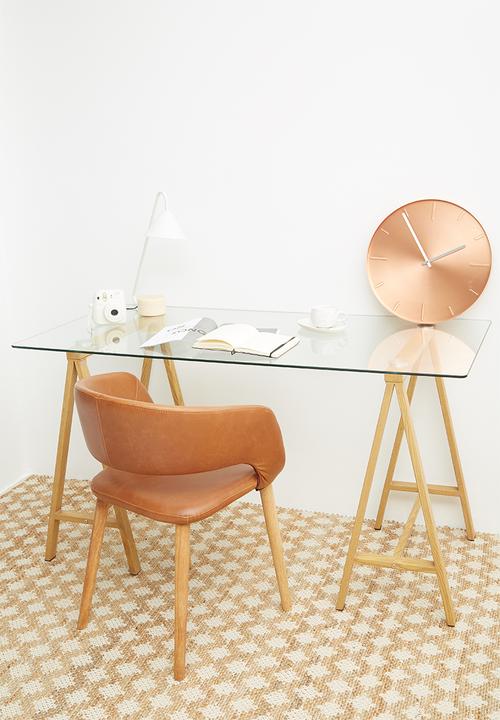 Eleven Past - Glass trestle table