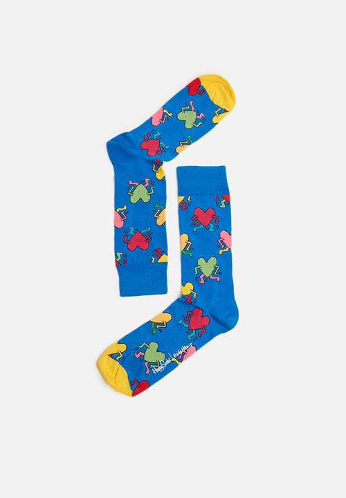 Happy Socks - Keith Haring running heart socks