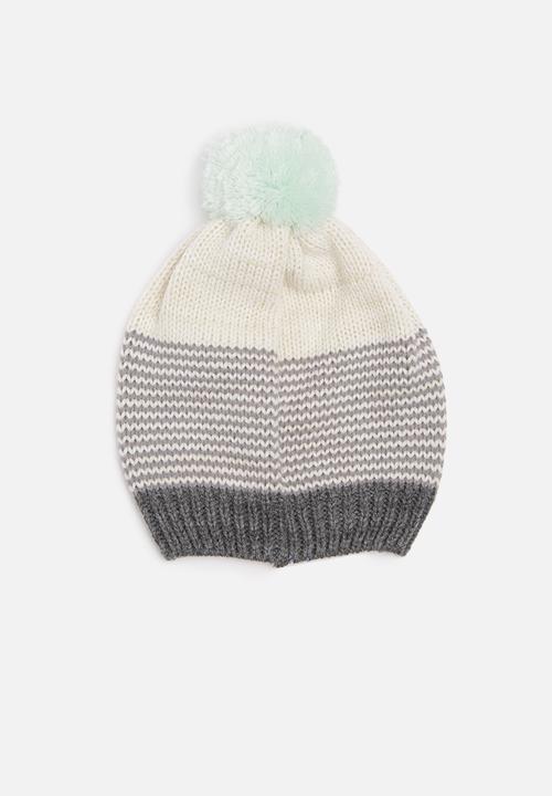 dailyfriday - Striped pom-pom beanie