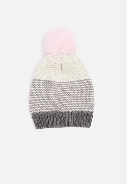 dailyfriday - Striped pom-pom beanie