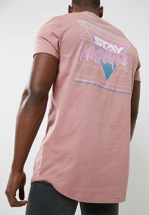 basicthread - Printed curved hem tee