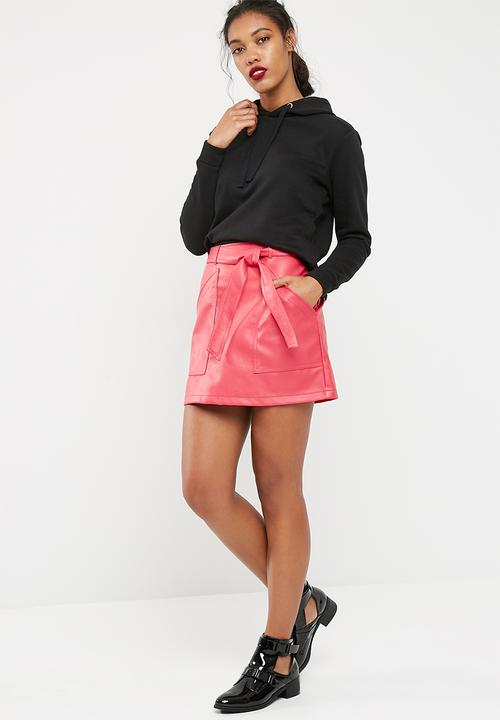 Vero Moda - Tie pu skirt