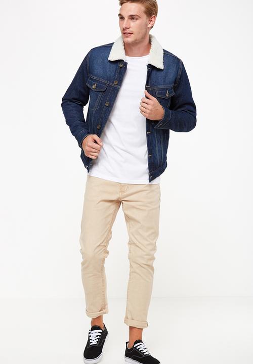 Cotton On - Sherpa Lined Denim Trucker