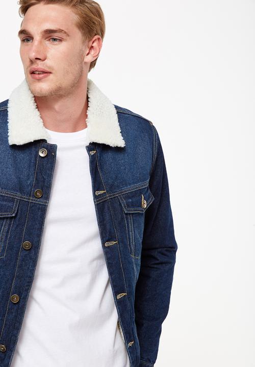 Cotton On - Sherpa Lined Denim Trucker