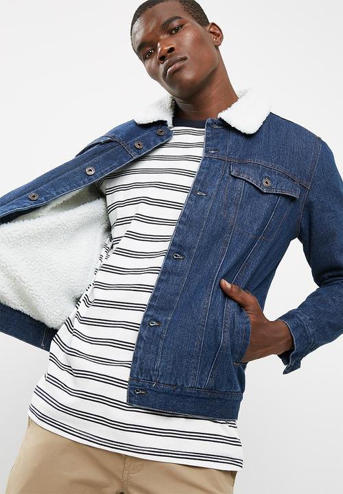 Bellfield - Sherpa lined denim jacket