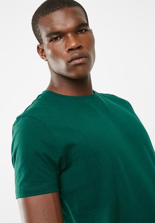 basicthread - Plain longline curved hem tee