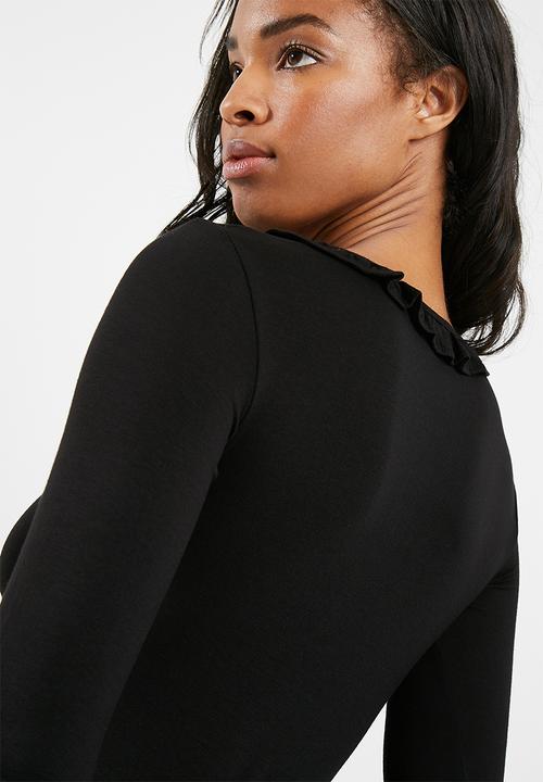 dailyfriday - Ruffle neck bodysuit