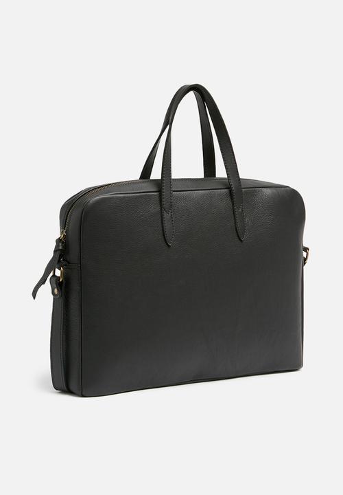 FSP Collection - Anna Leather Briefcase - Black