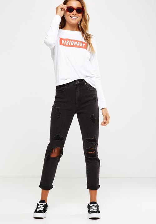 Cotton On - Tbar Tammy chopped graphic long sleeve tee