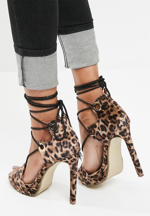 Missguided - Gillie tie platform velvet sandal