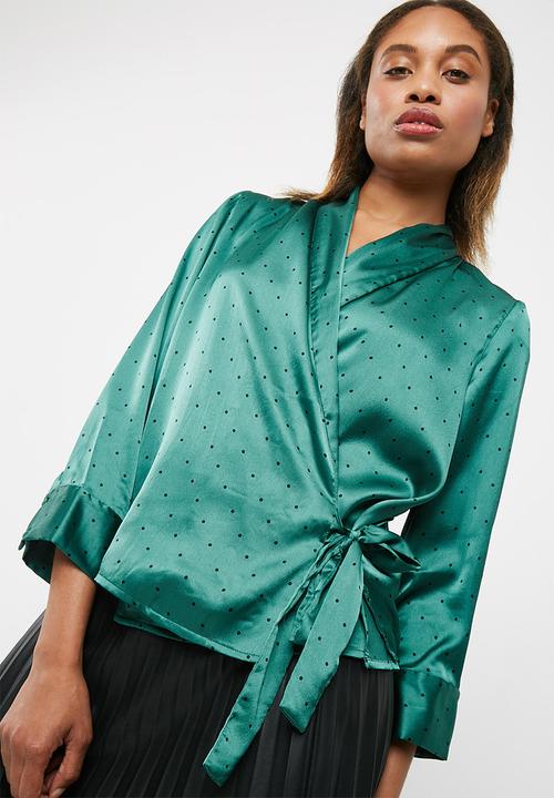 Vero Moda - Henna satin wrap top