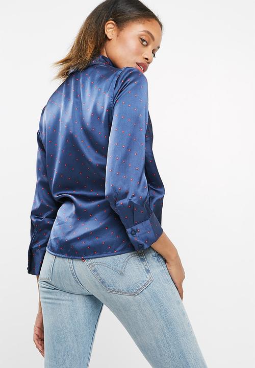 Vero Moda - Henna satin wrap top