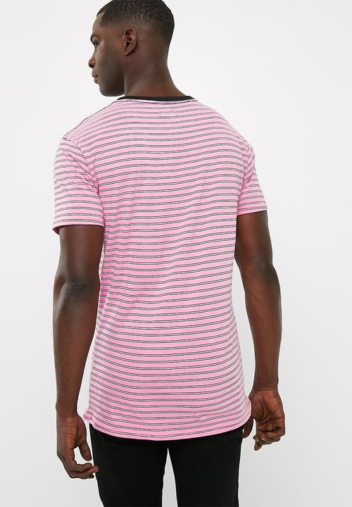 basicthread - Striped crew neck tee