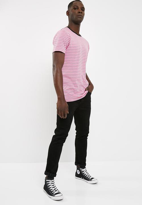 basicthread - Striped crew neck tee