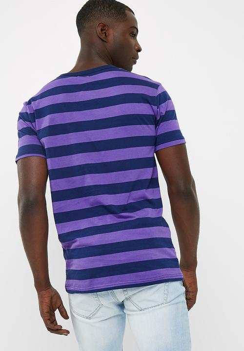 basicthread - Striped crew neck tee
