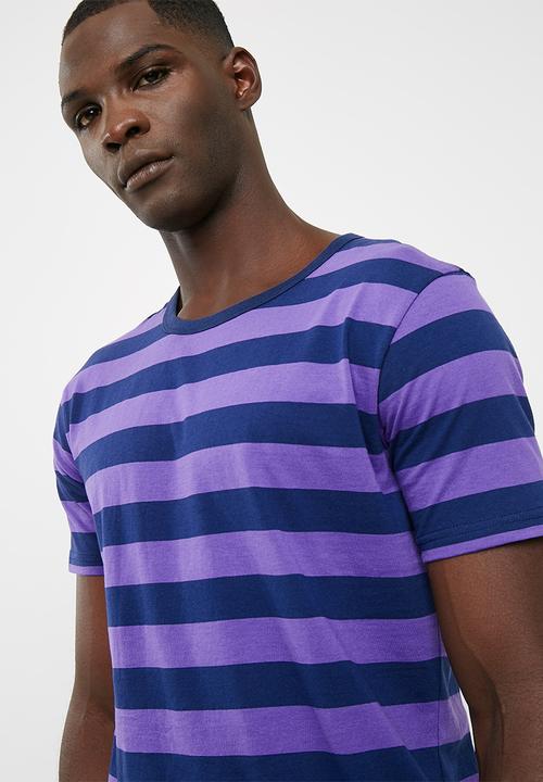 basicthread - Striped crew neck tee