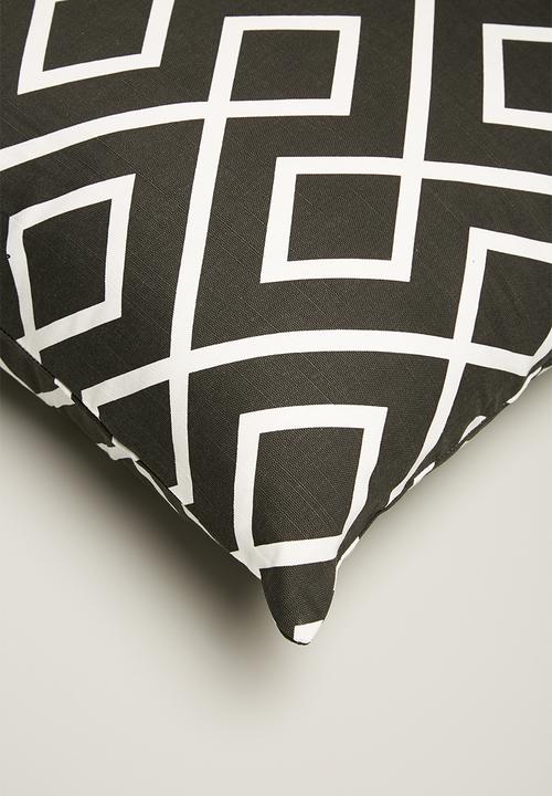 Sixth Floor - Gem cushion cover - black & white