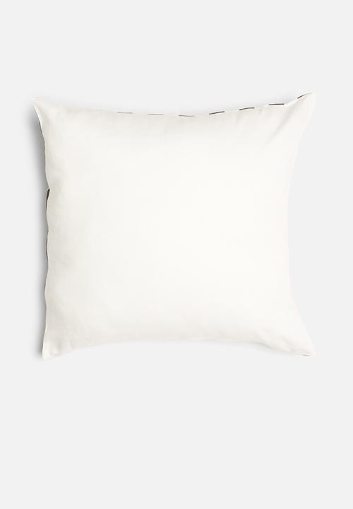 Sixth Floor - Classic stripe printed cushion cover - black & white