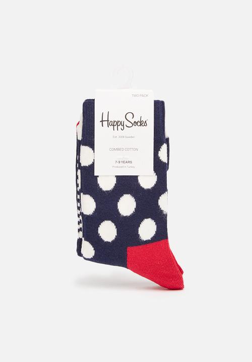 Happy Socks - Kids 2pk big dot socks