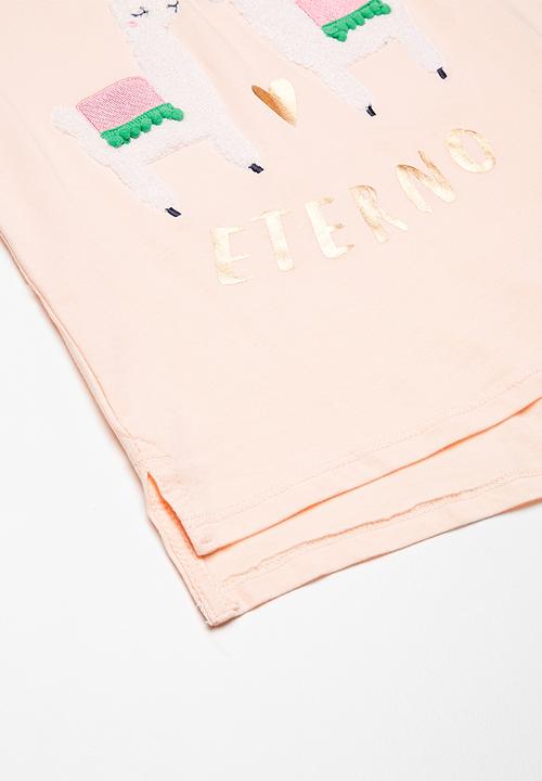 Cotton On - Kids Anna drop shoulder split hem tee