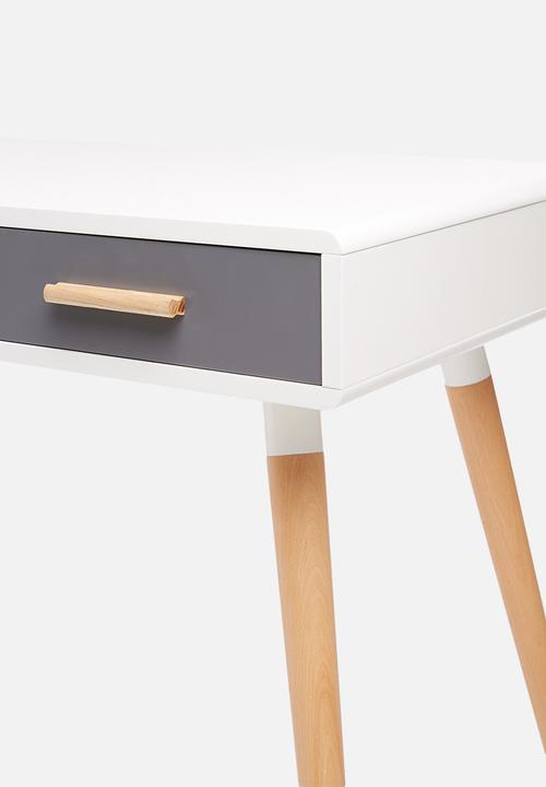 Sixth Floor - Alva desk - grey & white