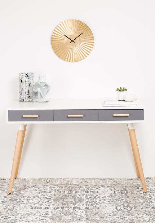 Sixth Floor - Alva desk - grey & white