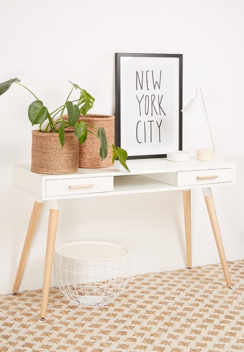 Sixth Floor - Alva desk - white & natural