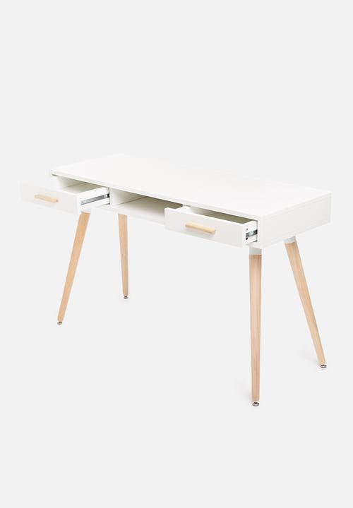 Sixth Floor - Alva desk - white & natural