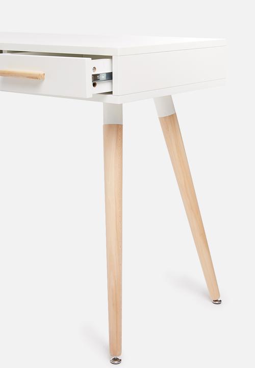 Sixth Floor - Alva desk - white & natural