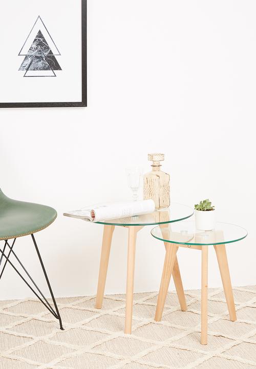 Sixth Floor - Alva nesting tables - glass