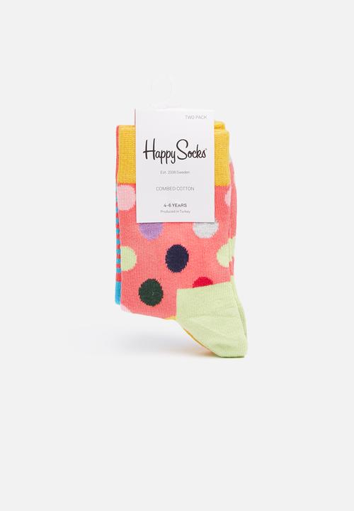 Happy Socks - Kids 2pk big dot socks