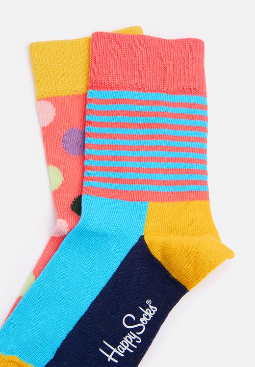 Happy Socks - Kids 2pk big dot socks