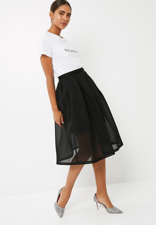 dailyfriday - Bonded airtech pleated midi skirt