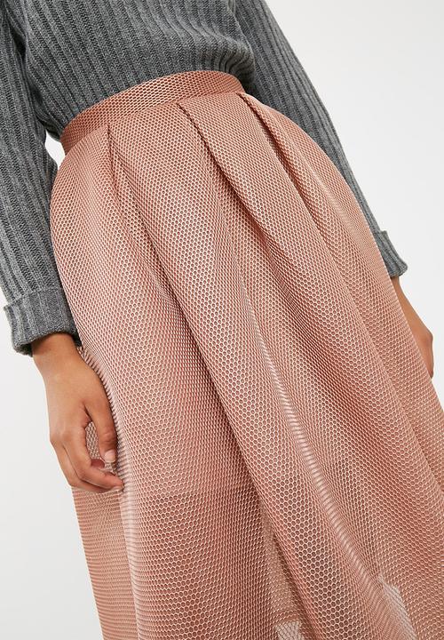 dailyfriday - Bonded airtech pleated midi skirt