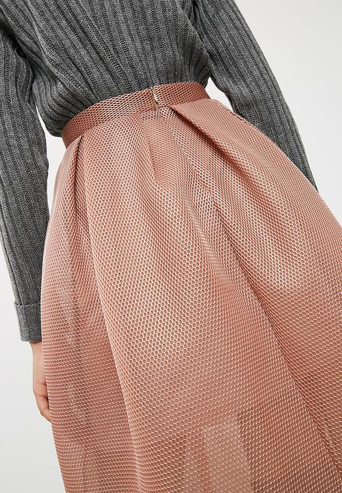 dailyfriday - Bonded airtech pleated midi skirt