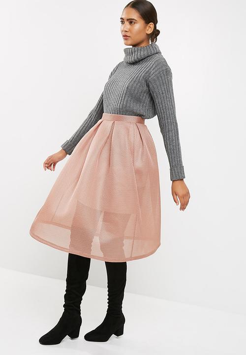 dailyfriday - Bonded airtech pleated midi skirt