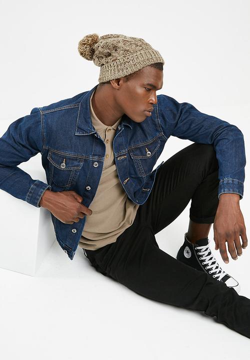 basicthread - Cabled melange beanie - beige