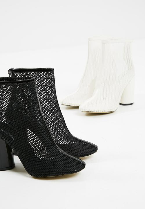 Public Desire - Under patent heel mesh ankle boot