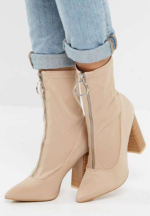 Public Desire - Sceptic zip front ankle boot